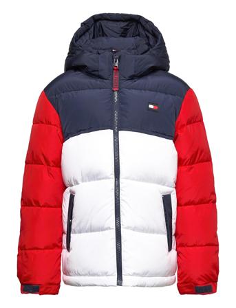 Alaska Colourblock Puffer Jacket Toppatakki Monivärinen/Kuvioitu Tommy Hilfiger