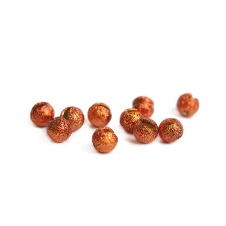 Gritty Slotted Tungsten Beads 2,5mm - Metallic Orange