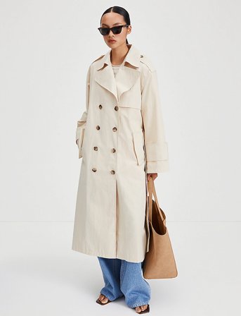 Stylein Siena Trench Coat - Beige - XL