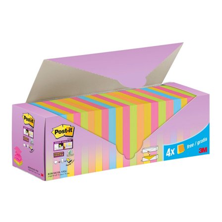 POST-IT Notes Z-Notes SuperSticky 76x76mm 6 färger 24/fp - Lyreco - Kontorsmaterial - Notes och Post-It - Notes - Z-block