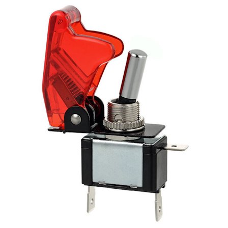 Vippekontakt til bakgear, 12V 20A Racing Red Cover LED-lys SPST Vippekontakt Tænd/sluk