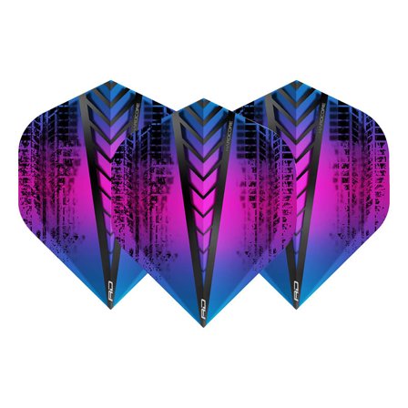 Red Dragon Darts Flights Hardcore Radical Rainbow Standard 100 Micron 4 Sets (12) Pink/Blue/Black