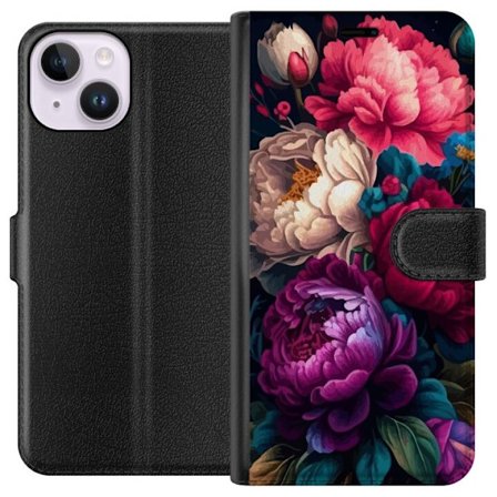 Yhteensopiva Lompakkokotelo Apple Apple iPhone 15 Färgglada blommor
