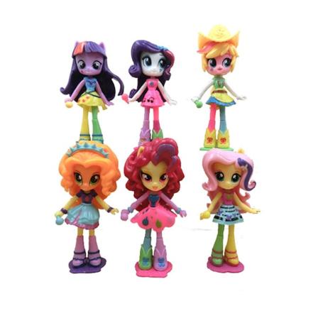 6st Ponny Girl Figur Leksak Ponny Country Anime Docka Modell
