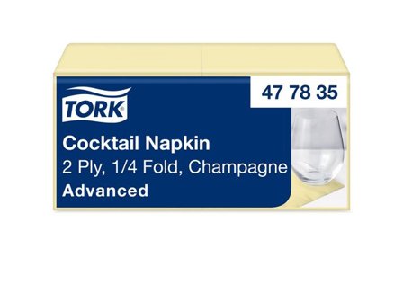 TORK Servett Cocktail 2-lags champagne 200/fp - Lyreco - Kök och servering - Servetter och dukar - Servett - 2-lagers