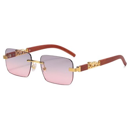 Solbriller Leopard Hoved Solbriller Dame 2024 Ny Trend Design Rammeløse Herre Solbriller