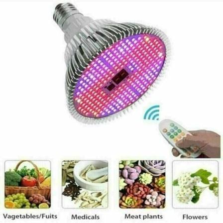 50W E27 Full Spectrum Havebrugs LED-pære - Grow and Flower Lamp til indendørs plantedyrkning - med Multi-Mode Remot