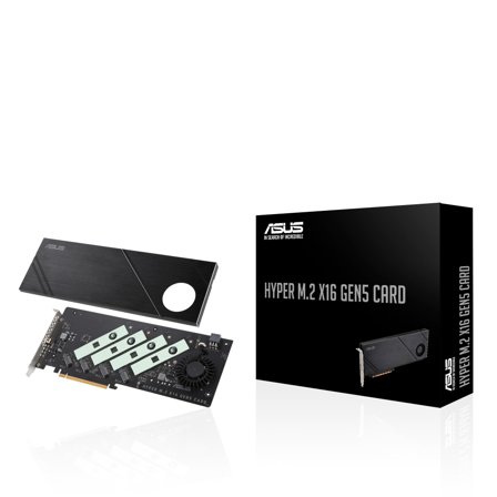 ASUS Hyper M.2 x16 Gen5 Card - grensesnittsadapter - M.2 Card - PCIe 5.0 x16