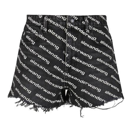 Alexander Wang, Denim Shorts Grijs, Dames, Maat:W25