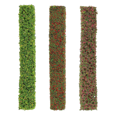 3 stk DIY Mini Hus Hage Scene Layout Dekorative Mini Blomsterbed Modeller (10X1,5cm, Assortert Farge)