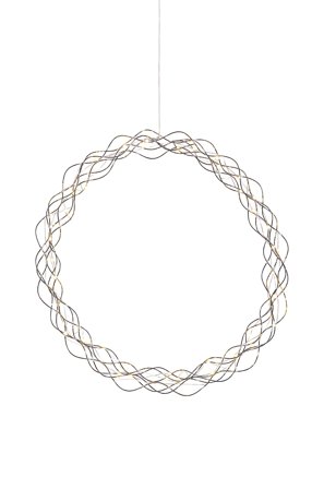 Jotex - Krans Krøllete 45cm Sølvfarget - Kjøp Dekorativ julebelysning hos Jotex