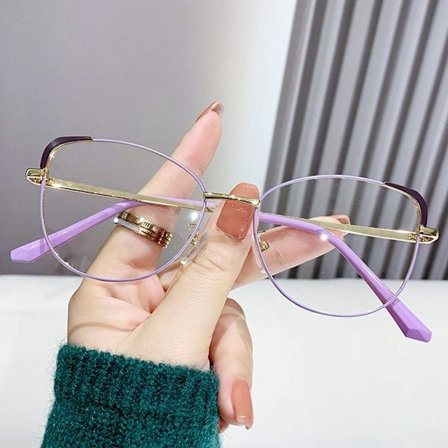 Anti-Blue Light Briller Runde Briller LILLA