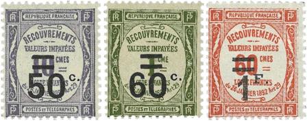 Frankrig 1926 - YT TX51-53 - Portomærker - Postfrisk