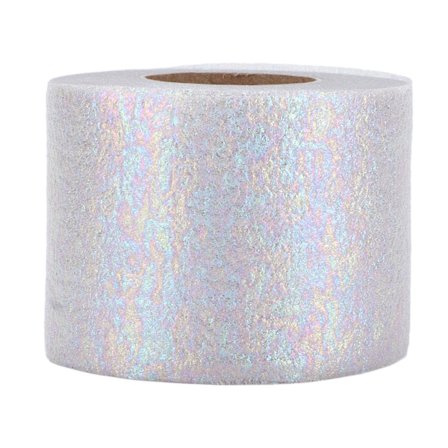 Glitter Tulle Ruller Skinnende Utseende Enkel Bruk Tilstrekkelig Mengde Fire Farger Netting Stoff Tulle for DIY DekorSølv Grå