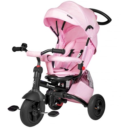 Tobi Velar trehjulet cykel + regnfolie - pink