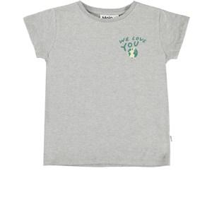 Molo Love You Ranva GOTS T-Shirt 152 cm - Tops - 152 cm - Grey