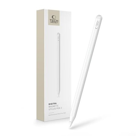 Tech-Protect Digital Magnetic Stylus Pen 2 Magnetic för iPad-surfplatta - Vit