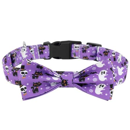 Halloween Fluga Justerbar Pet Halsband 1 Styck Lila