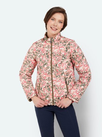 BRANDTEX - Jakke - Grøn / Blomstret - Vendbart Design