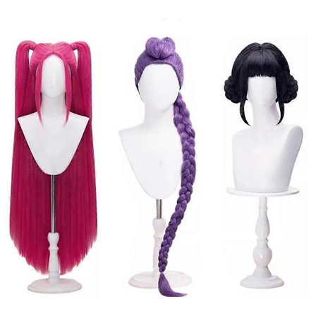 Cosplay Kpop Mira Rumi Zoey Parykk Demon Hunters Scene Idol Hårrekvisitt for Halloween