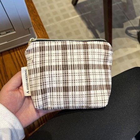 Firkantet taske makeup taske KHAKI - high quality