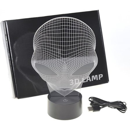 Lampor USB-ström 7 färger Fantastisk optisk illusion 3D Grow LED