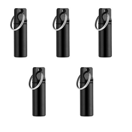 5 stk Pilleæske Etui Kapsel Organizer SORT