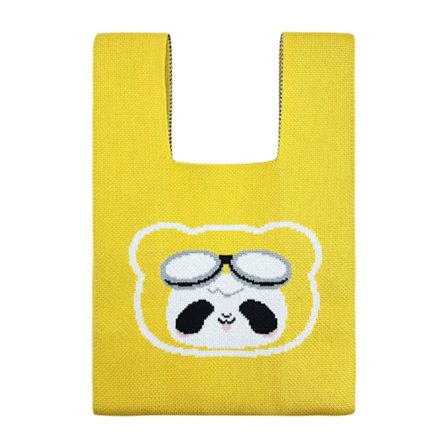 Strikket Veske Håndveske GUL