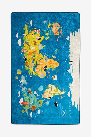 Conceptum Hypnose - Matta World - Flerfärgad - Barnmattor - 100X160 - Från Homeroom