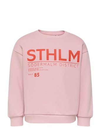 Kids Only Kmgzenja Life L/S Boxy Pullover Bru Swt - Pink - 98