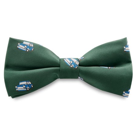 Motos | Green Big Car Pre-Tied Bow Tie for Men - Pre-tied bow ties