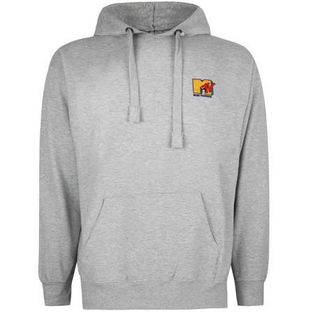 Mtv Herr Logo Hoodie M Grå Marl