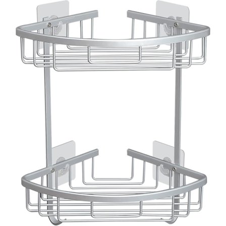 Brusehylde Badeværelse hjørnehylde Brusekurv Brusebakker Uden Boring til Brusekabinehjørne Brusevogn-FS-