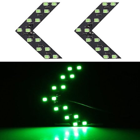 2st LED Blinkers Bil Backspegel Indikator Varningslampa Säkerhetskörning 14smd 12v LED Backspegel Lampa| |