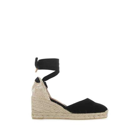 Castañer Wedges Sort, Dame Sandaler med kilehæl, Størrelse: 39 EU