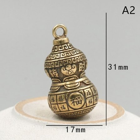 Antik mässingsklocka i miniatyrform - Retro koppar A2