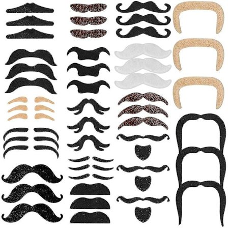 48st självhäftande Fake Beard Adhesive Skägg Party Skägg