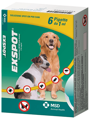 Exspot Spot-On Soluzione 6 Pipette 1ml 715mg/ml Cani