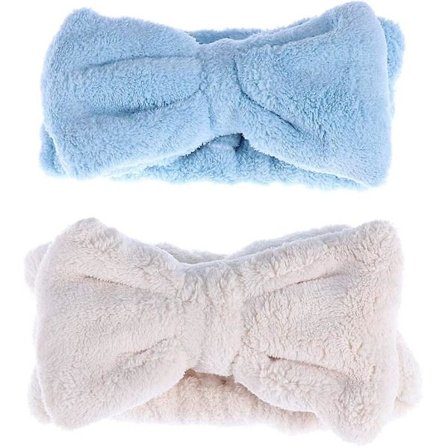 2:a schampo hårband set plysch elastiskt pannband