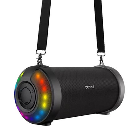 Denver BTG-212 Bluetooth-højttaler med LED-lys - Sort