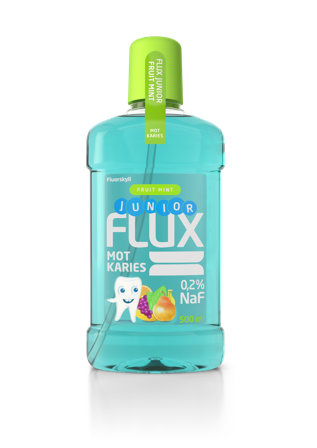 Flux Junior Fruktmint 0,2 % fluorskyll 500 ml