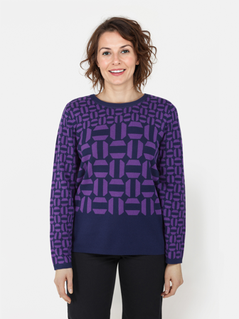BRANDTEX - Strik pullover - Lilla mix