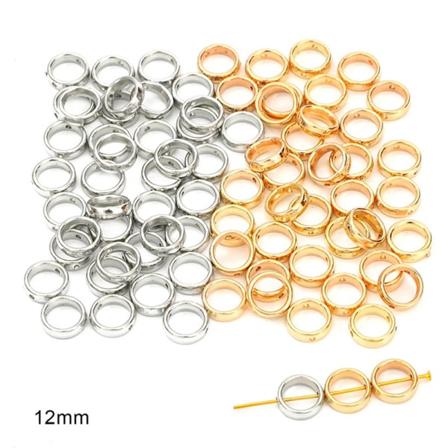 50 stk. To huller CCB Beads Ramme Spacer Beads DIY Halskæde Armbånd - Perfet O