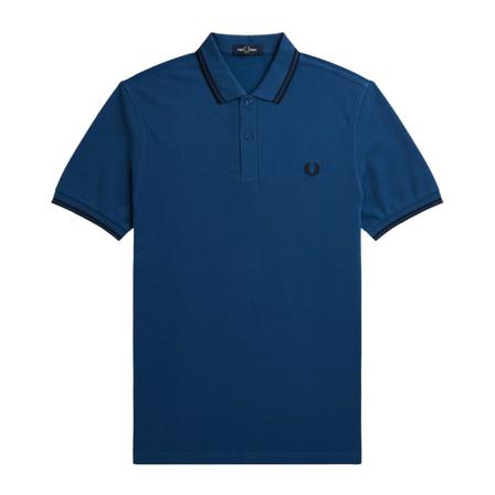 Fred Perry Twin Tipped Shirt Midnight Blue , Blauw , Heren , Maat: 3XL
