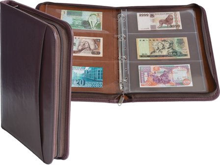 Leuchtturm Ringbindsmappe KURT til GRANDE lommer - Brun