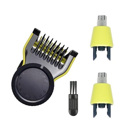 Elektrisk barbermaskine QP25 QP26 knivhoved 14 længdejusterbare positioner afstandskam med justerbar afstandskam og 2 næsehårstrimmere