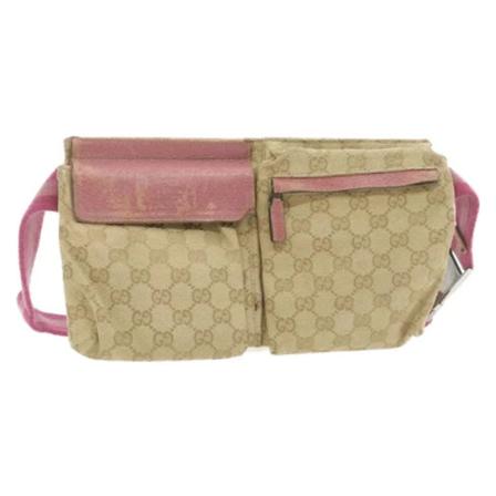 Gucci Vintage, Pre-owned Canvas crossbody-bags Beige, Dames, Maat:ONE Size,leer