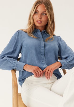 VILA Vigivani L/S PLACKET DENIM SHI Vaatteet