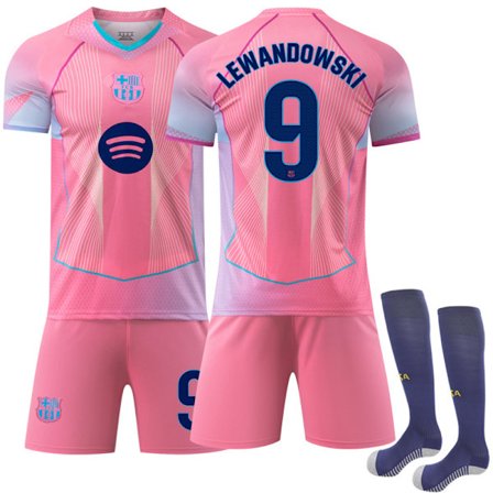 2025-2026 Barcelona Erikoisversio Jalkapallopaita Lapsille ja Aikuisille Sukkien Kanssa No.9 Lewandowski-XF25-