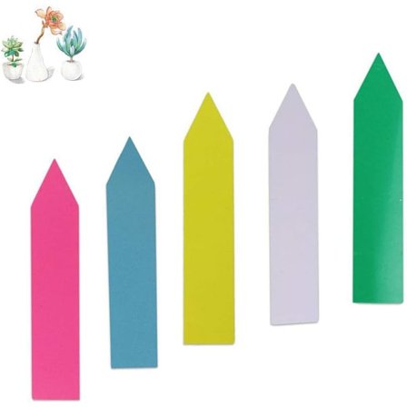 Planteetiketter (500 stk), 10 * 2cm Vandtæt Flerfarvet plast